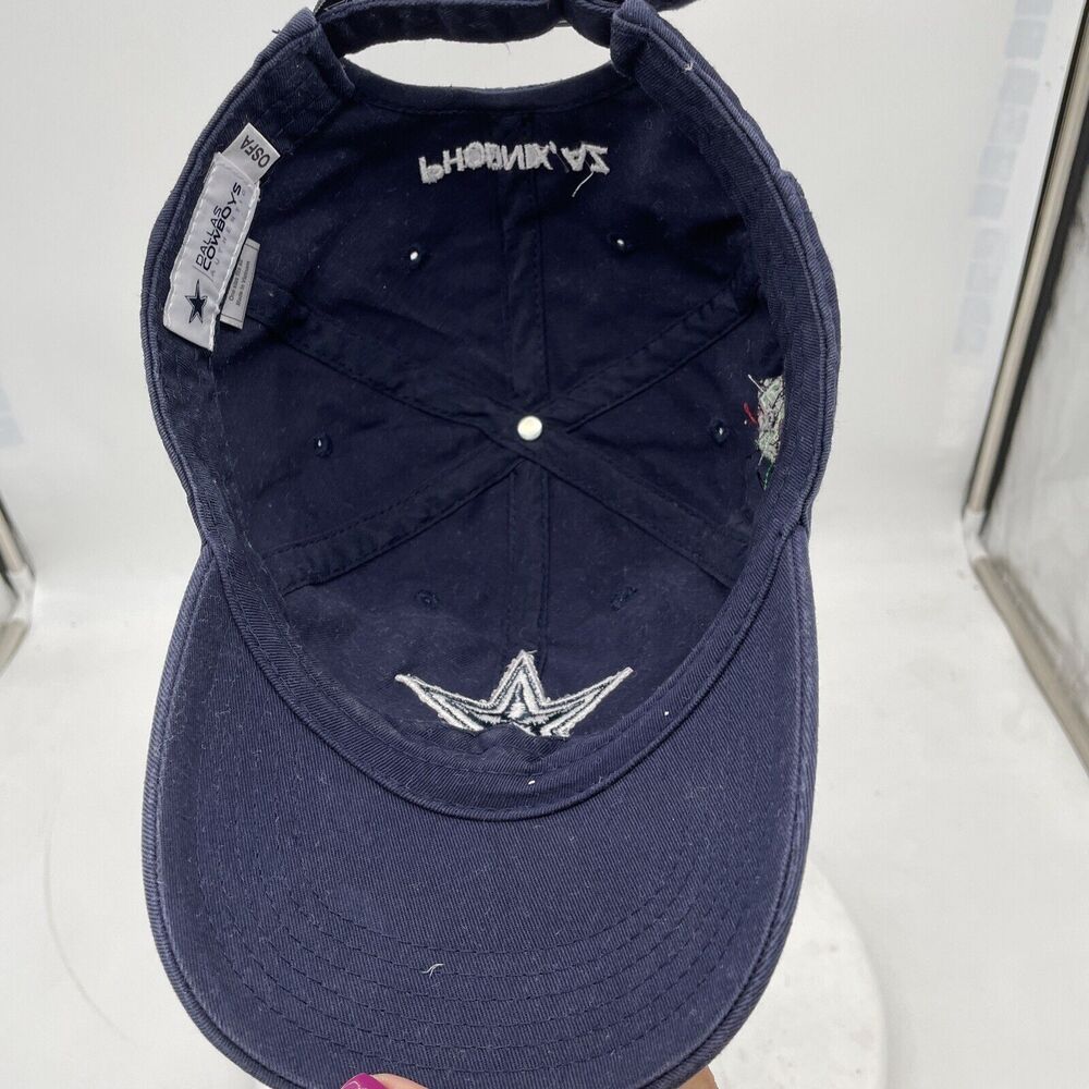VINTAGE Dallas Cowboys Hat Cap Adjustable Blue Moon Valley Grill Mens OSFA - Picture 7 of 8